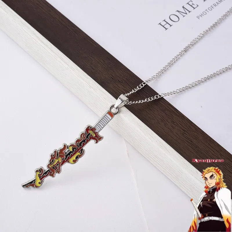 Demonslayer swords necklace