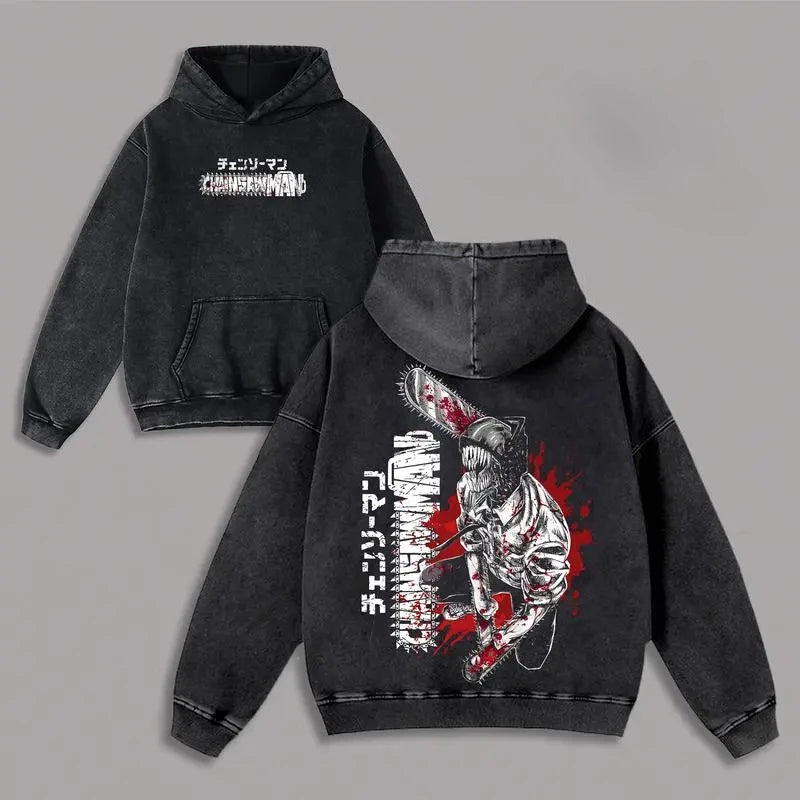 Chainsawman hoodie oversized