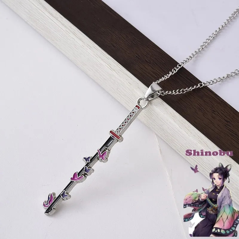 Demonslayer swords necklace