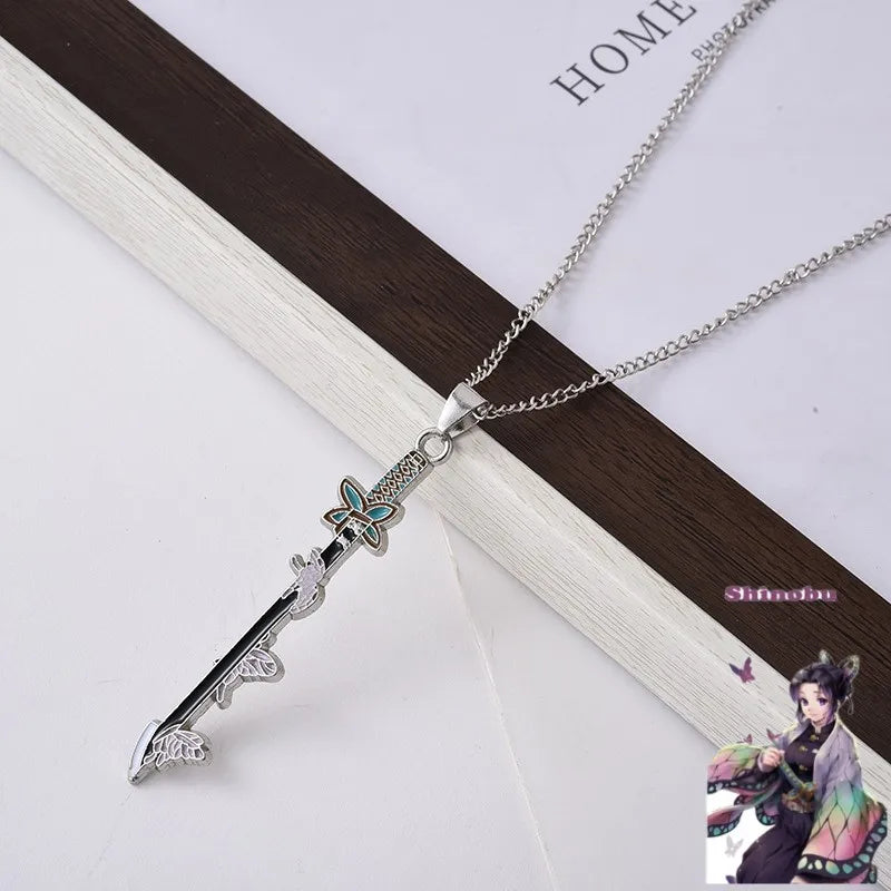 Demonslayer swords necklace
