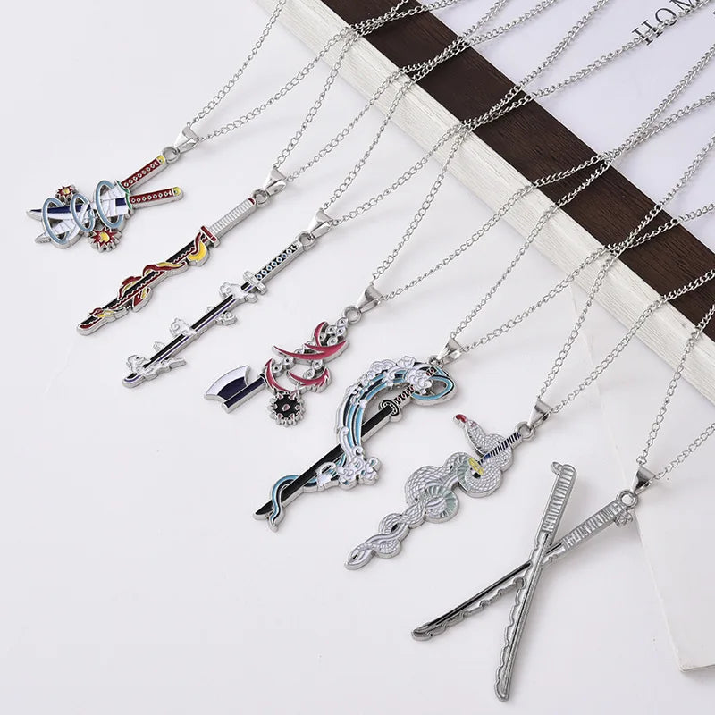 Demonslayer swords necklace
